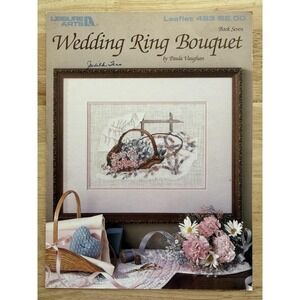 Wedding Ring Bouquet Counted Cross Stitch Leaflet Paula Vaughan Leisure Arts